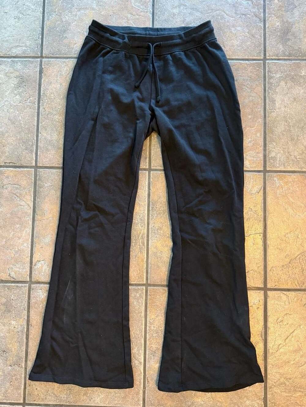 ZARA Black High-Waist Flare Leg Lounge Sweatpants